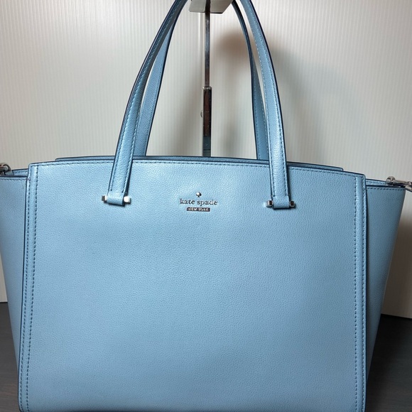 👜 Kate Spade Cameron Street Candace Satchel Light Blue Pebbled Leather - Picture 2 of 16